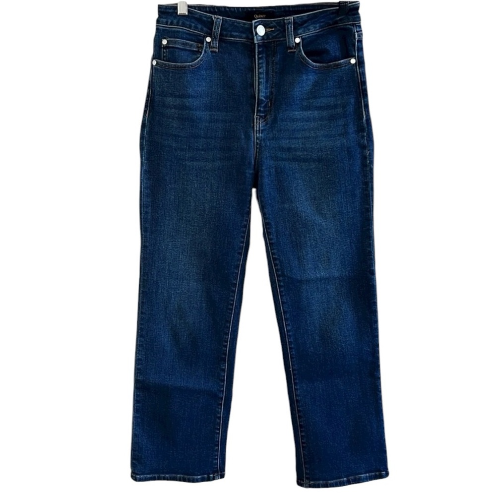 Quince Dark Blue Stretch High Rise
Straight Women's Jeans - Picture 5 of 7